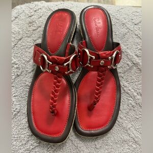 COLE HAAN AIR BRONTE RED CALF SANDAL size 7.5 in women’s